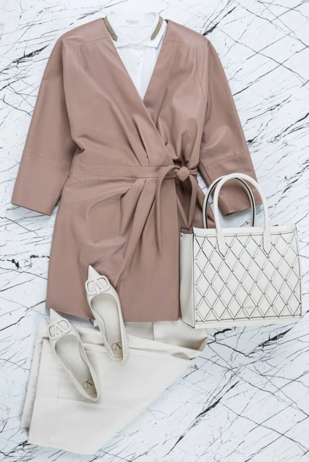 Широкие брюки женские классические белые - фото 2