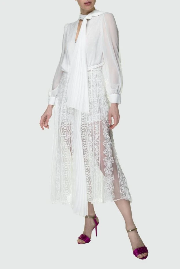 Ermanno Scervino женские платье из полиэстера белое женское купить с ценами и фото 157208 - фото 2