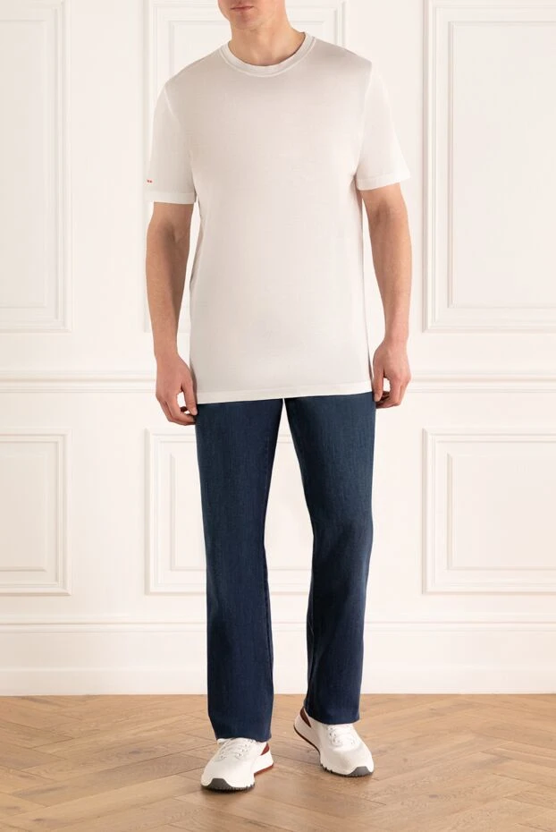 Kiton мужские футболка из хлопка белая мужская купить с ценами и фото 157243 - фото 2