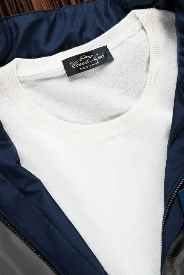 Cesare di Napoli джемпер з кашеміру, шовку та вовни білий чоловічий 157255 - фото 2