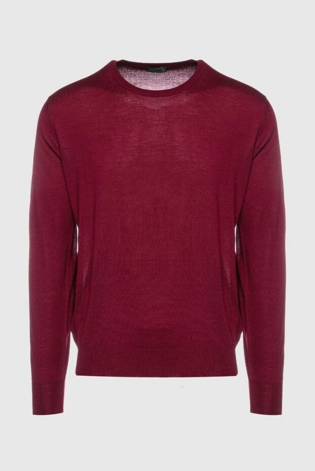 Cesare di Napoli man cashmere, silk and wool jumper burgundy for men buy with prices and photos 157260 - photo 1