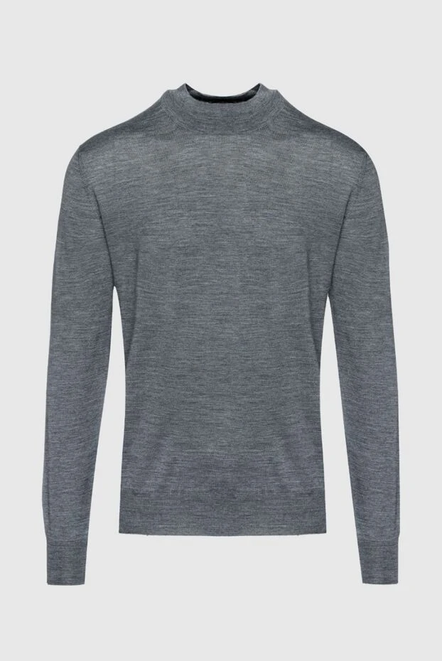Cesare di Napoli man men's jumper with a high stand-up collar made of cashmere, wool and silk gray buy with prices and photos 157266 - photo 1