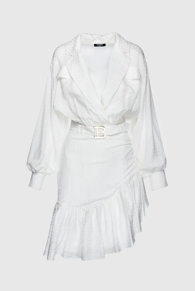 Balmain женские платье из шелка белое женское купить с ценами и фото 157268 - фото 1