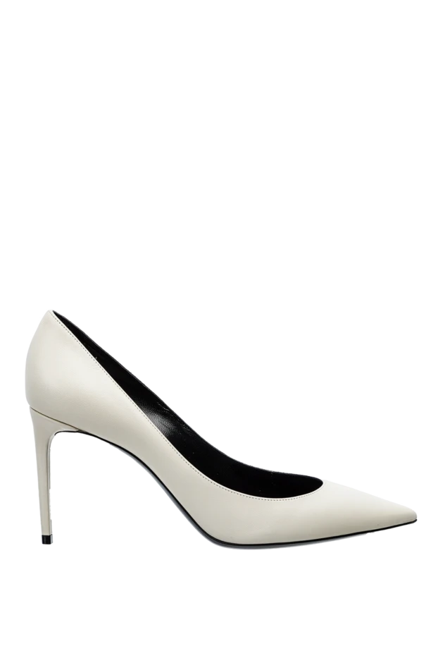 Saint Laurent женские туфли из кожи белые женские купить с ценами и фото 157290 - фото 1