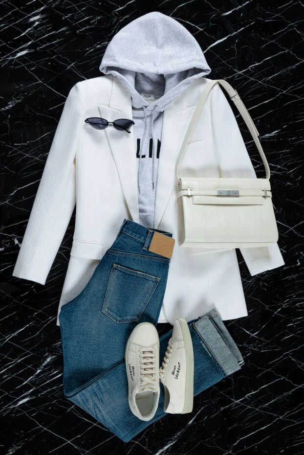 Saint Laurent white wool jacket for women 157295 - photo 2