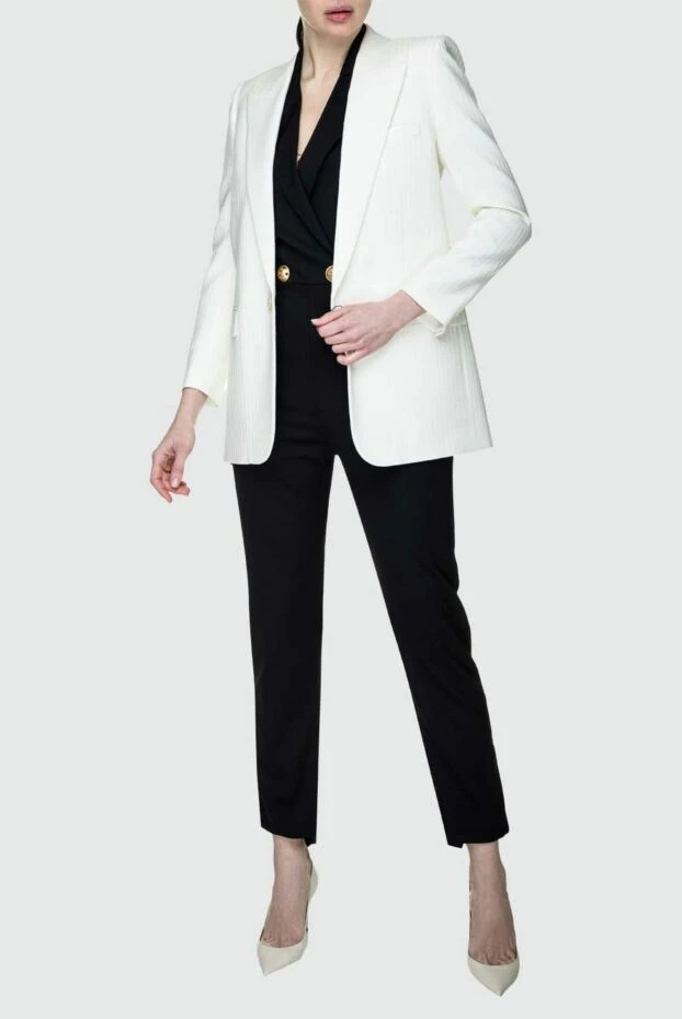 Saint Laurent жіночі жакет із вовни білий жіночий купити фото з цінами 157295 - фото 2