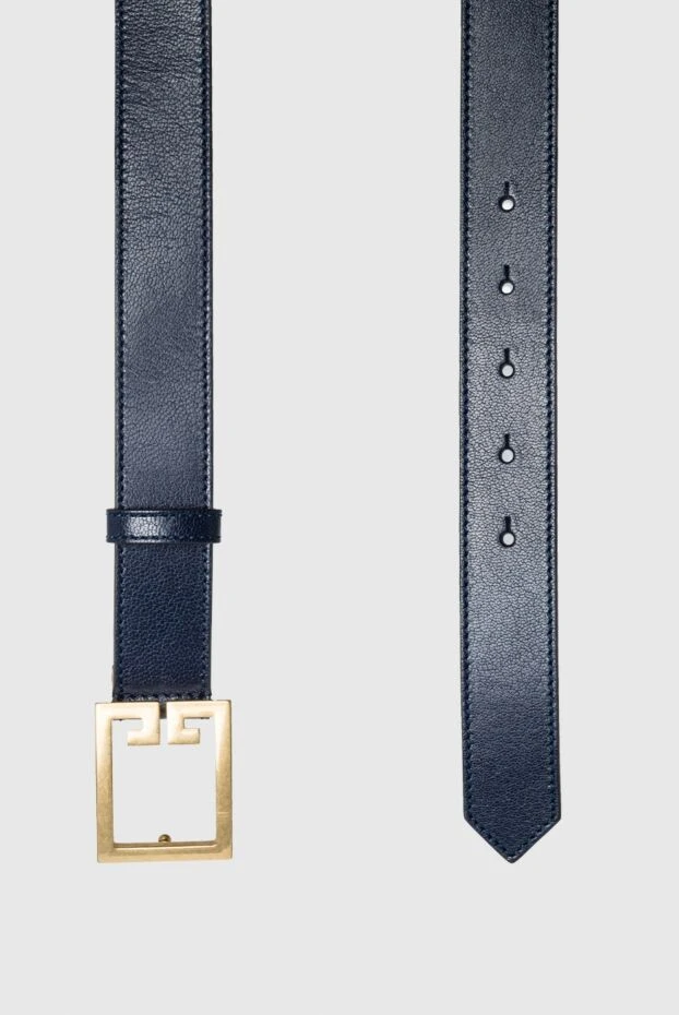 Givenchy woman blue women's leather belt with a logo buckle 157298 - photo 3