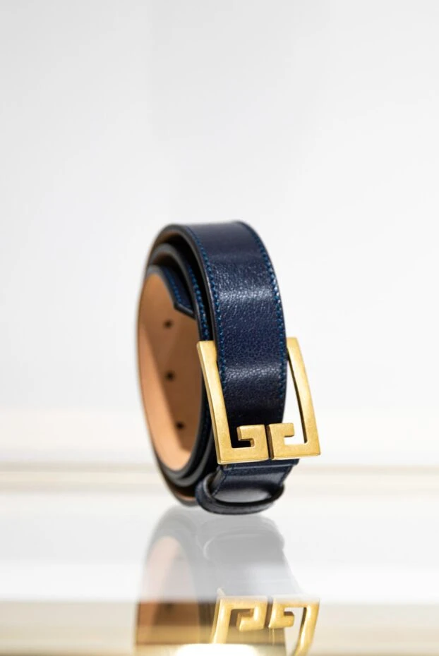 Givenchy blue women's leather belt with a logo buckle 157298 - photo 2