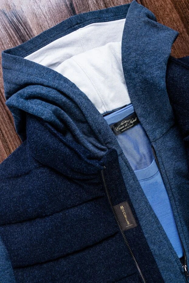 Moorer mens blue down-filled cashmere vest fire-il 157310 - photo 2