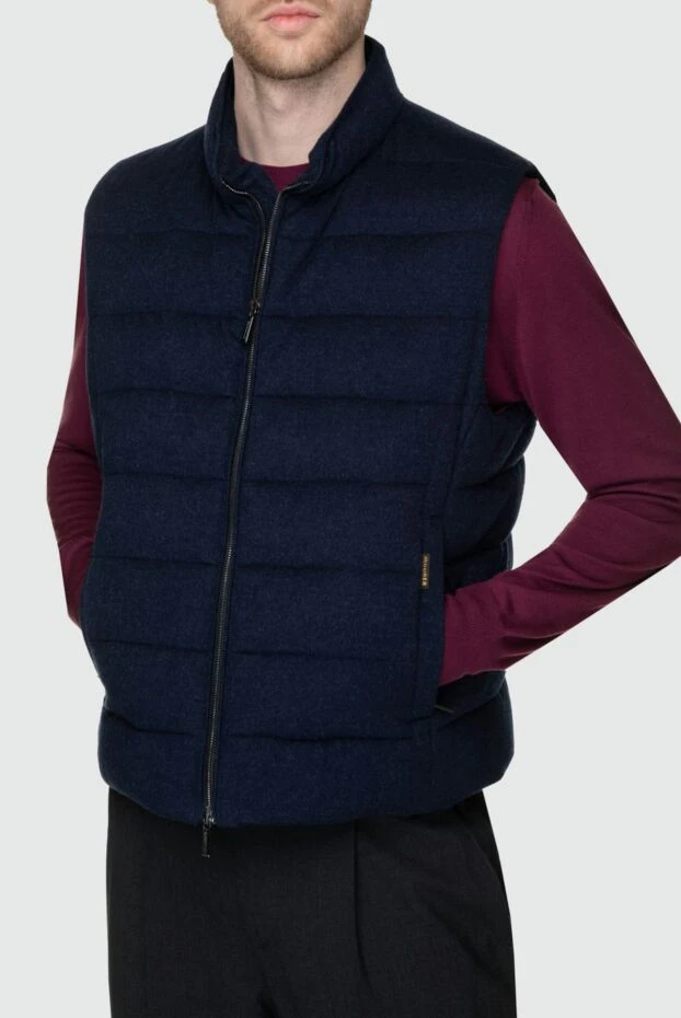 Moorer man down jacket men's wool and cashmere blue 147740 - photo 3