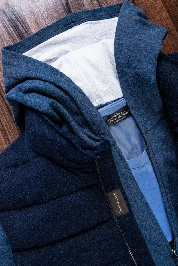 Moorer mens blue down-filled cashmere vest fire-il 157310 - photo 3