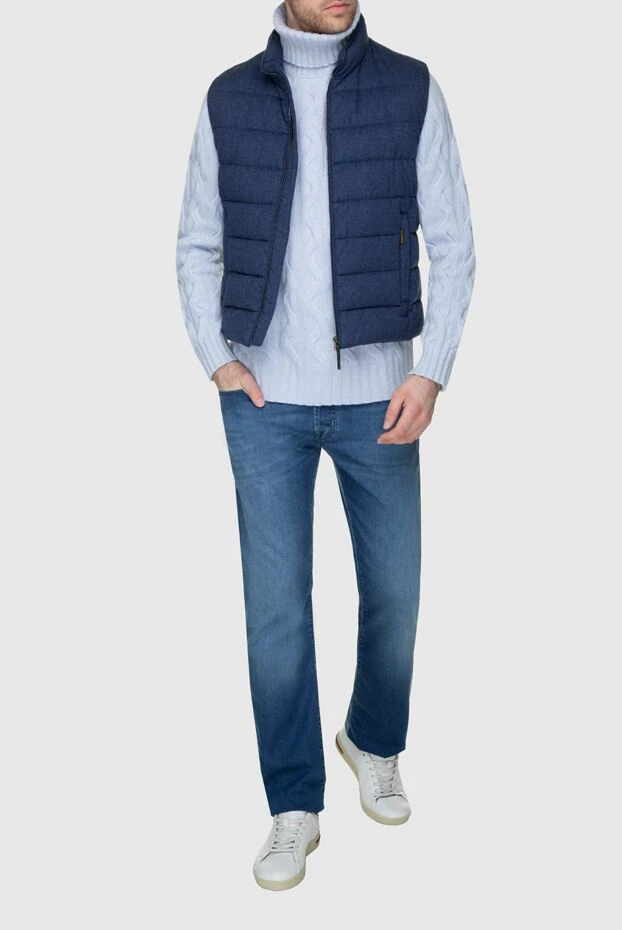 Moorer man cashmere and down vest blue for men buy with prices and photos 157311 - photo 2