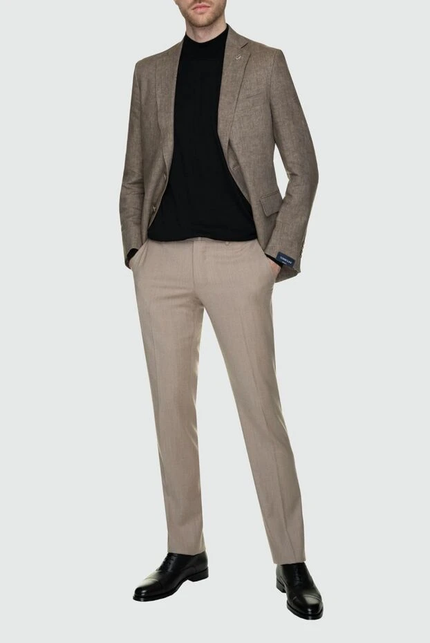 Tombolini man men's beige linen jacket buy with prices and photos 157334 - photo 2