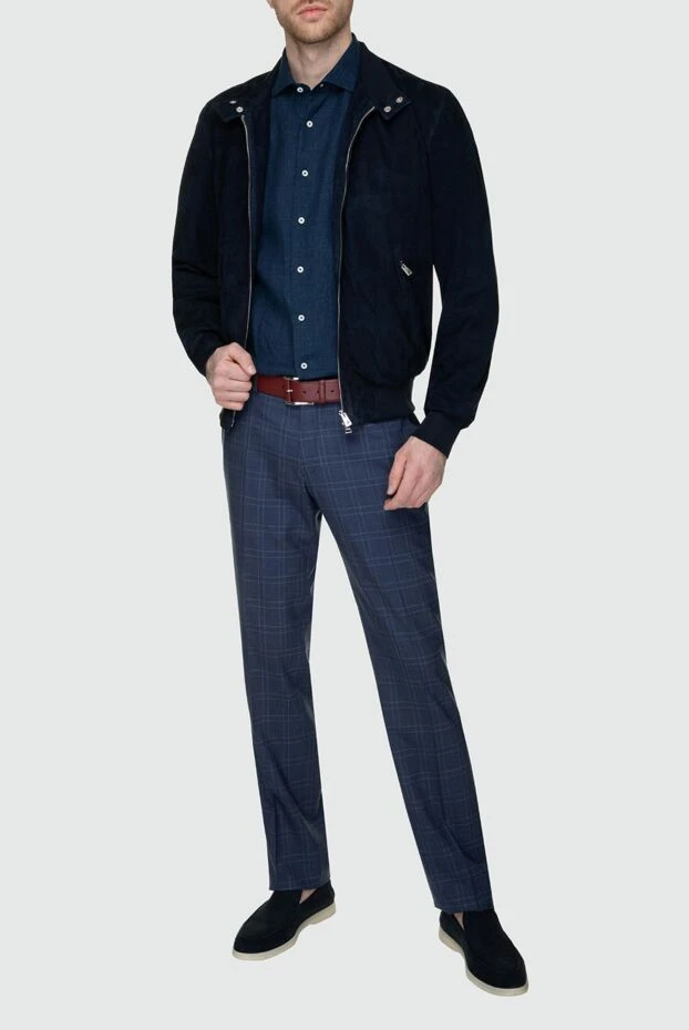 Tombolini man blue suede jacket for men buy with prices and photos 157337 - photo 2