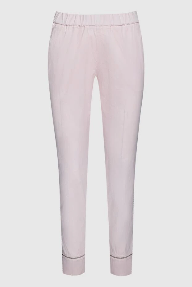 Women's cropped fit light pink pants