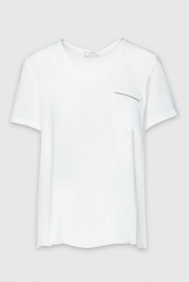 Panicale woman white acetate and silk t-shirt for women buy with prices and photos 157353 - photo 1