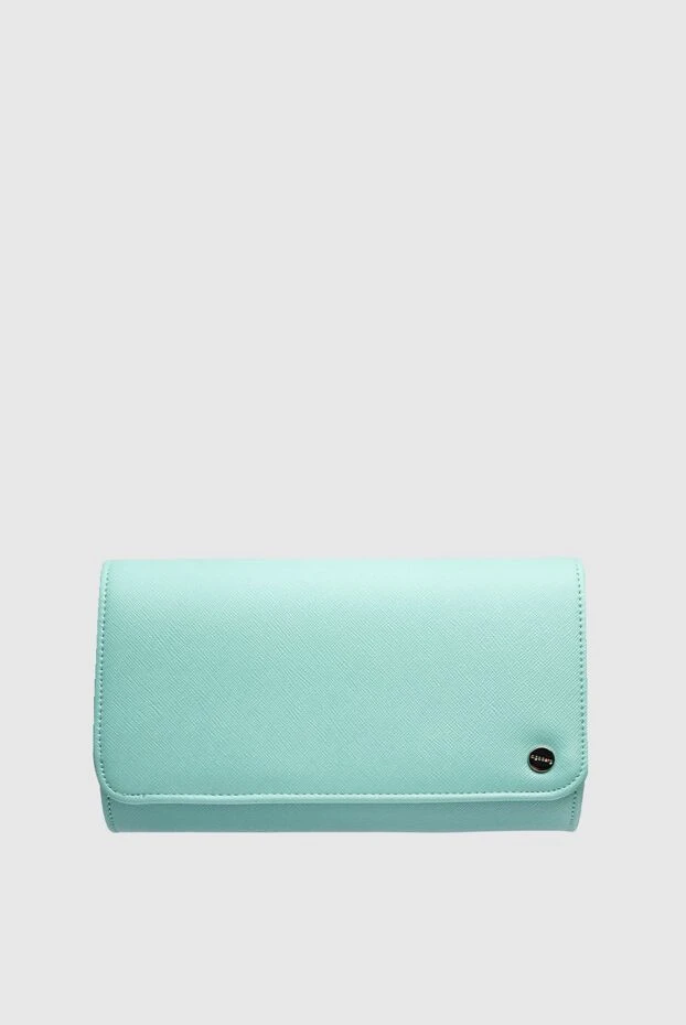 Olga Berg women's mint leather clutch bag 157391 - photo 1