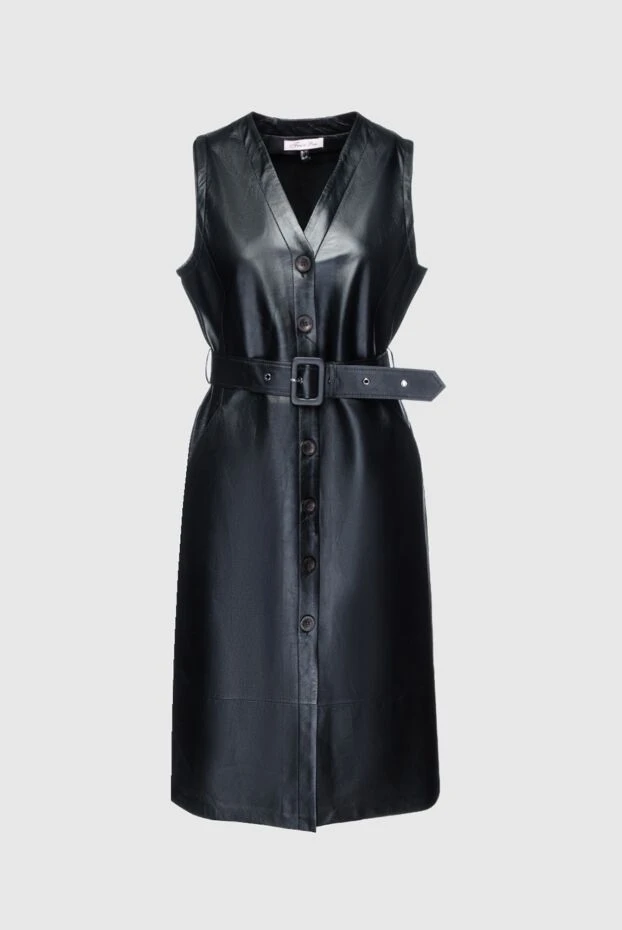 Fleur de Paris black leather dress for women 157413 - photo 1