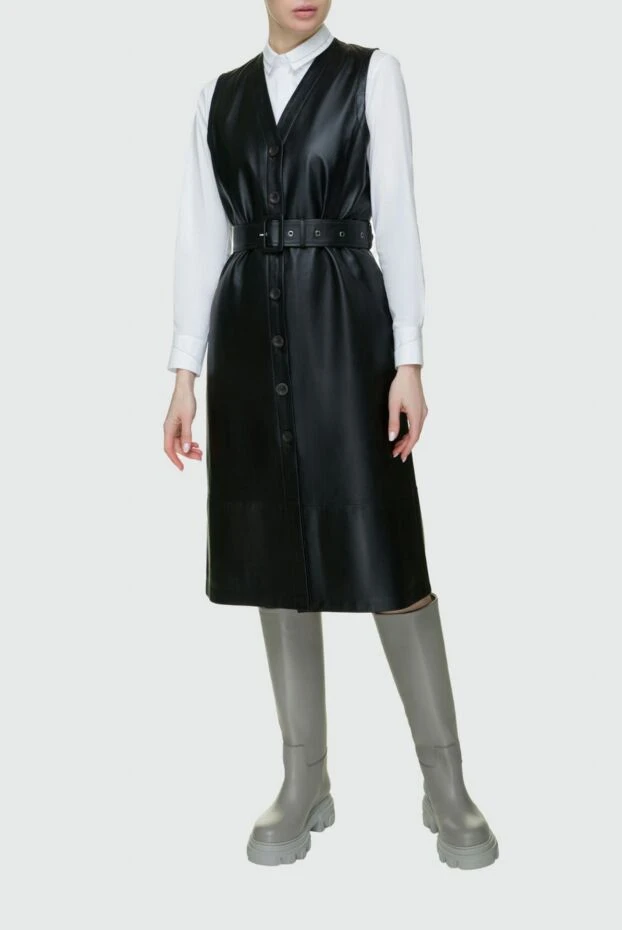 Fleur de Paris woman black leather dress for women buy with prices and photos 157413 - photo 2