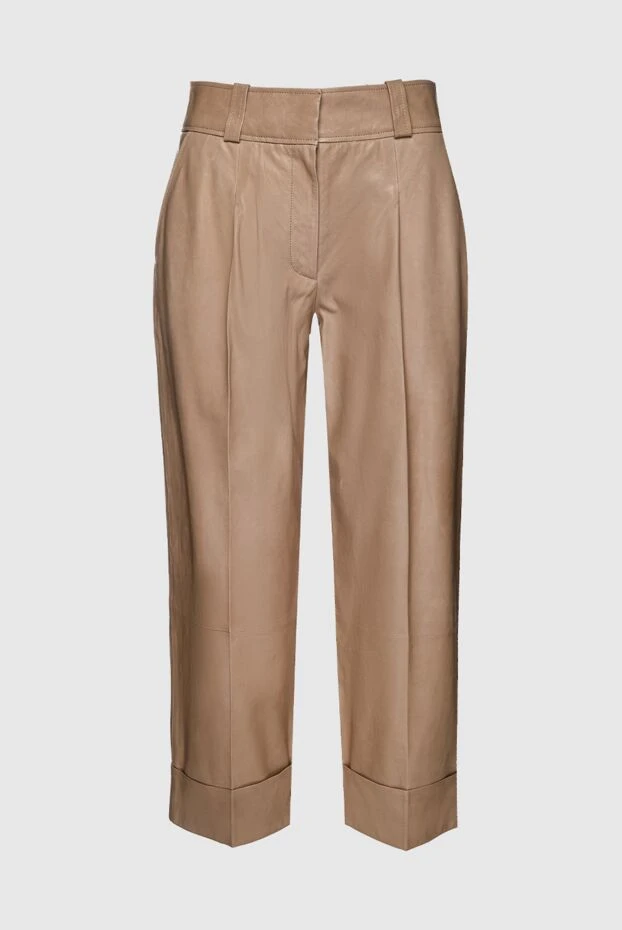 Fleur de Paris woman beige leather trousers for women buy with prices and photos 157421 - photo 1