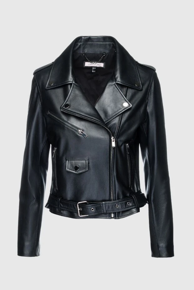 Fleur de Paris black genuine leather jacket for women 157423 - photo 1