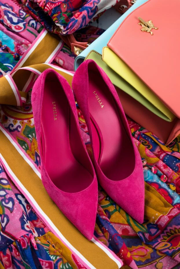 Le Silla women's pink suede shoes with a pointed toe 157433 - photo 2