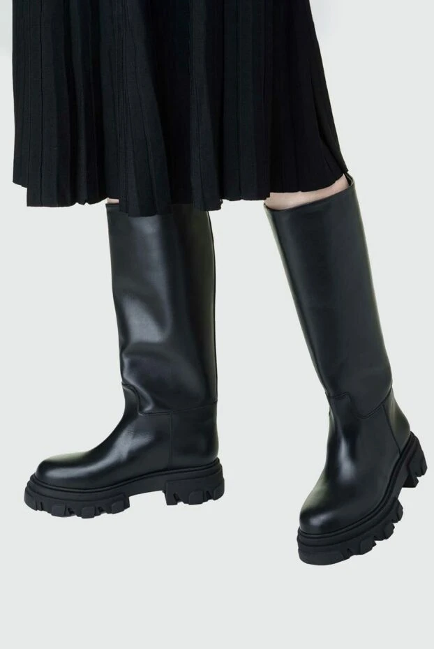 Gia Borghini женские сапоги из кожи черные женские купить с ценами и фото 157472 - фото 2