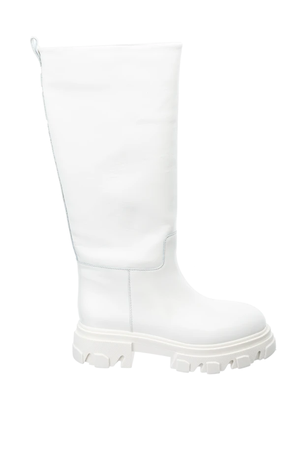 Gia Borghini boots women's high leather with chunky sole white 157473 - photo 1