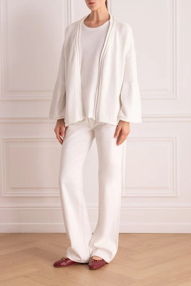 P.A.R.O.S.H. woman white cotton cardigan for women buy with prices and photos 157479 - photo 2