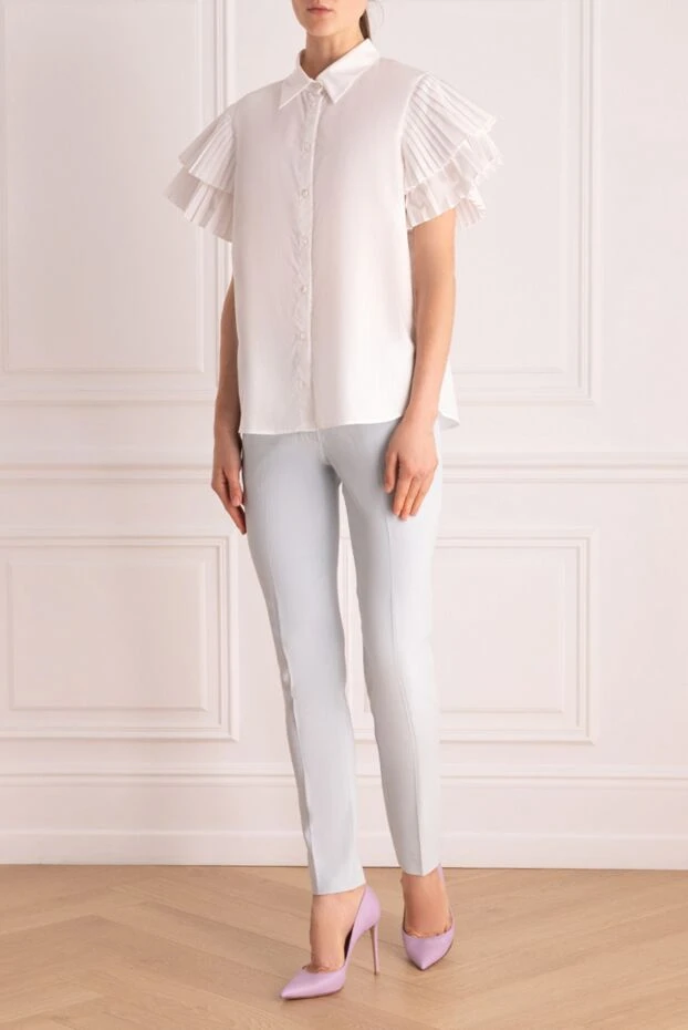 P.A.R.O.S.H. woman white blouse made of polyester and cotton for women buy with prices and photos 157483 - photo 2
