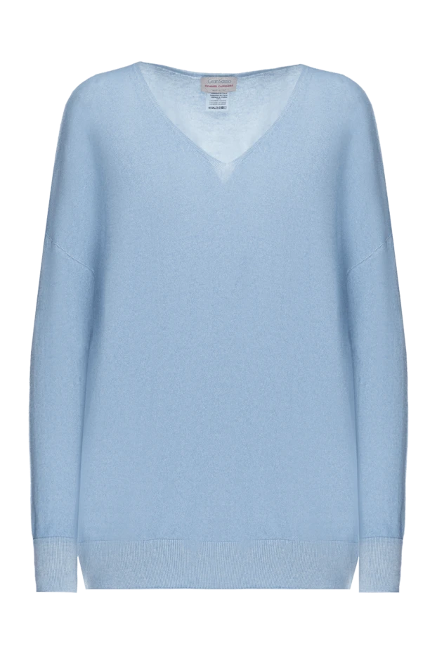 Gran Sasso woman blue cashmere jumper for women buy with prices and photos 157505 - photo 1