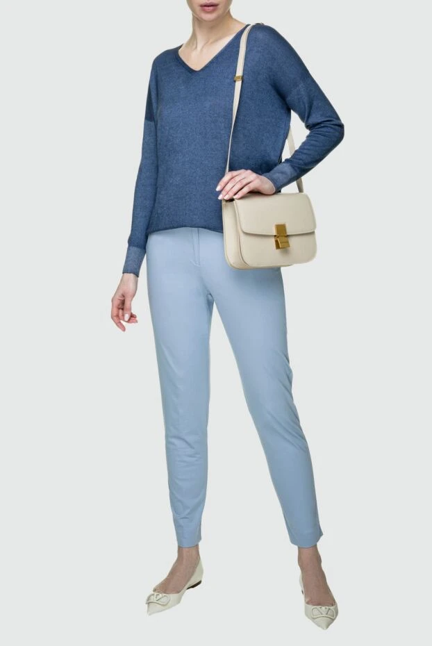 Gran Sasso woman blue cashmere jumper for women buy with prices and photos 157507 - photo 2