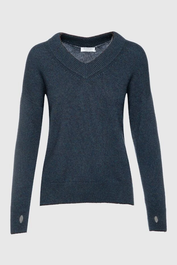 Gran Sasso woman blue cashmere jumper for women buy with prices and photos 157508 - photo 1
