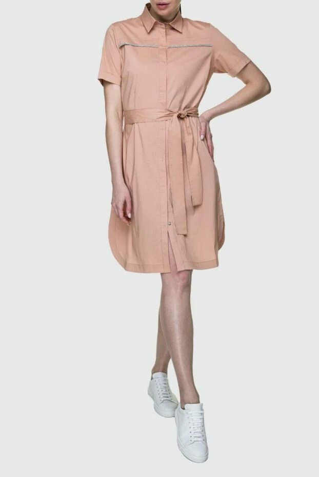 D.Exterior woman beige cotton and polyamide dress for women buy with prices and photos 157536 - photo 2