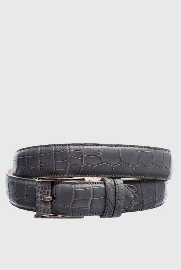 Cesare di Napoli man gray crocodile leather belt for men buy with prices and photos 157540 - photo 1