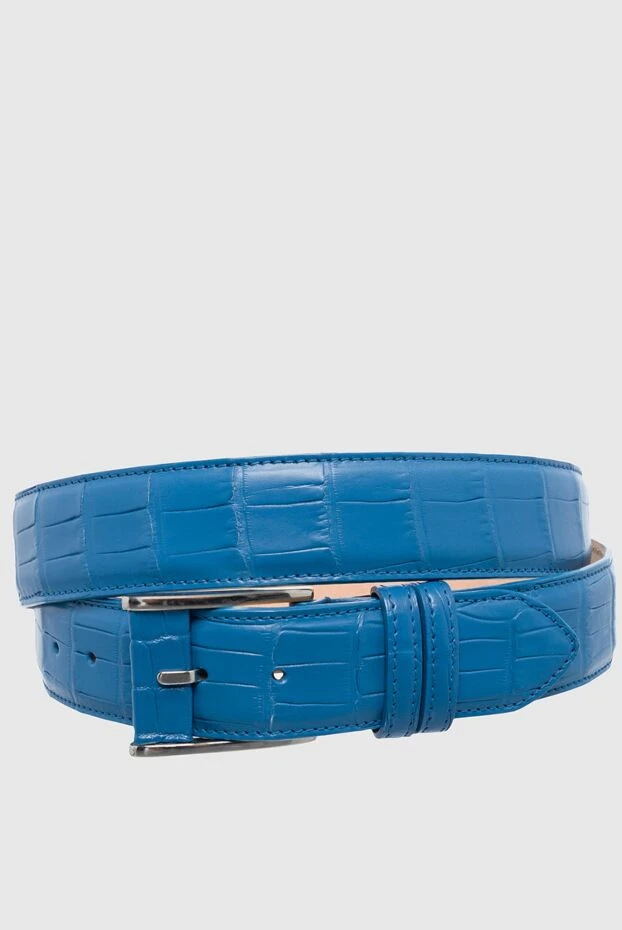 Cesare di Napoli man blue crocodile leather belt for men buy with prices and photos 157541 - photo 1