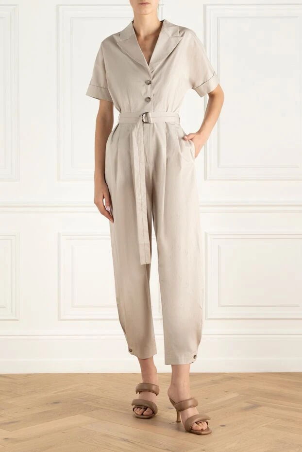 Peserico woman beige women's cotton and elastane jumpsuit buy with prices and photos 157547 - photo 2