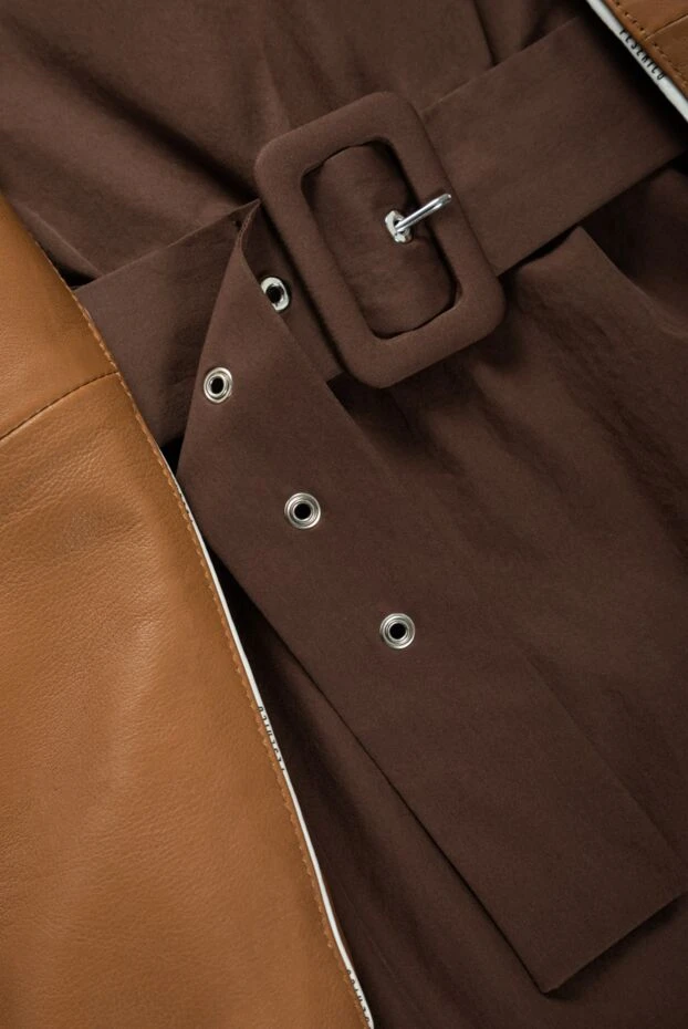 Peserico brown asymmetrical dress with belt for women 157556 - photo 3