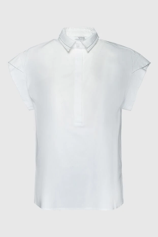 Peserico женские блуза из хлопка белая женская купить с ценами и фото 157560 - фото 1