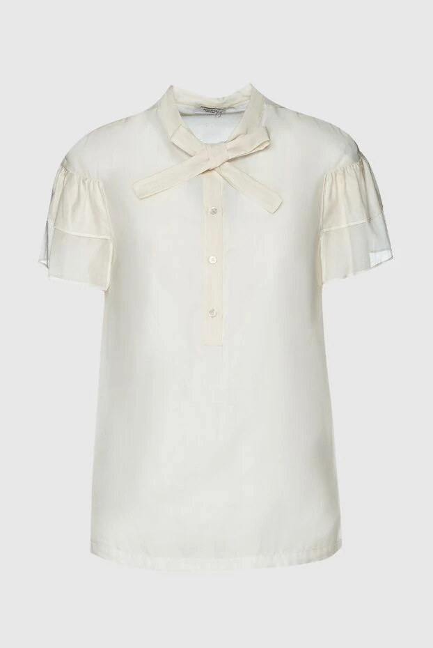 Peserico женские блузка из хлопка и шелка белая женская купить с ценами и фото 157562 - фото 1
