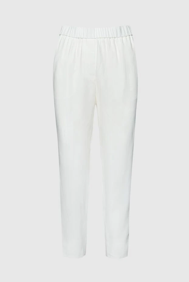 Peserico woman white acetate and viscose trousers for women 157566 - photo 1