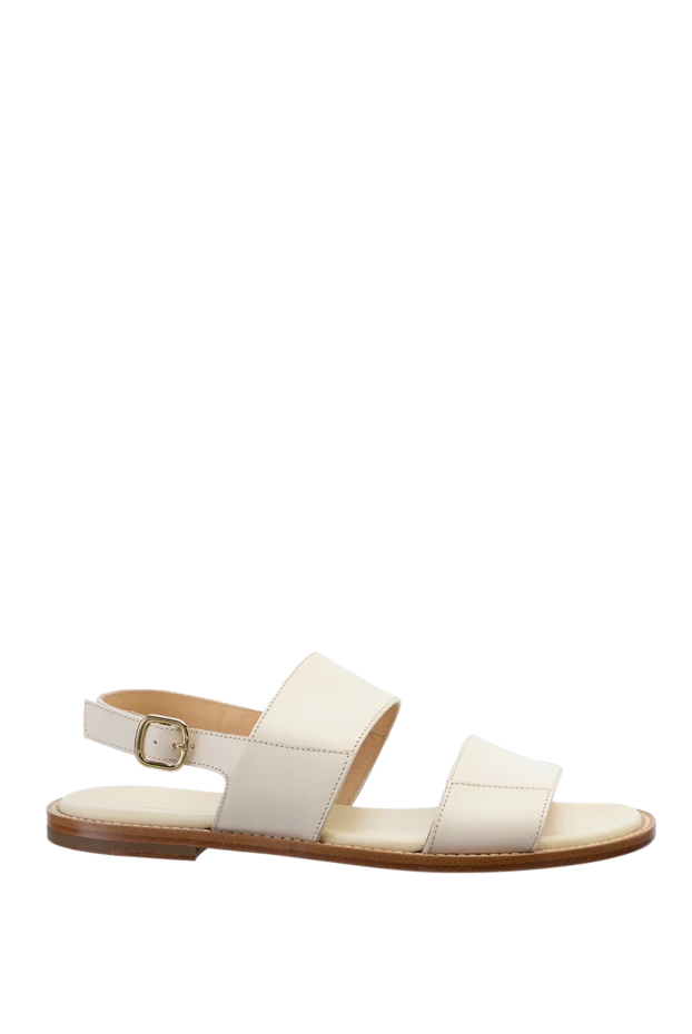 Doucal`s women's leather sandals with straps, beige 157605 - photo 1