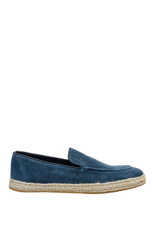 Doucal`s man blue suede slip-ons for men buy with prices and photos 157616 - photo 1
