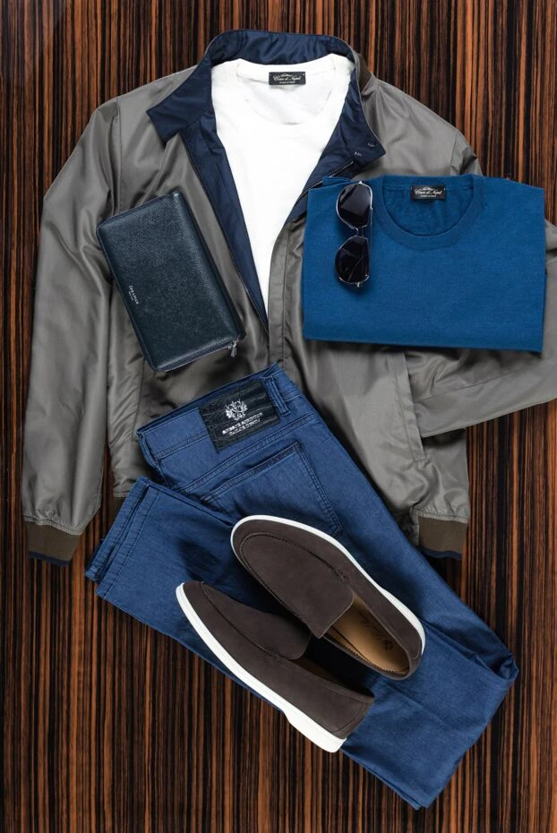 Cesare di Napoli mens reversible blue and khaki jacket 157621 - photo 2