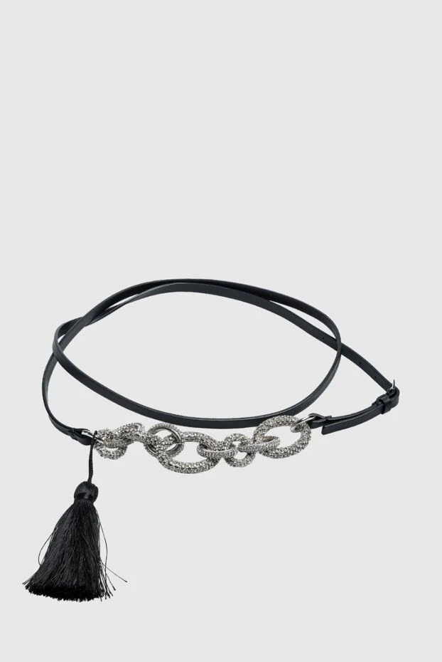 Ermanno Scervino woman black leather belt for women buy with prices and photos 157624 - photo 1