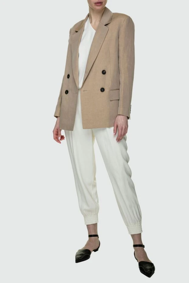 Erika Cavallini woman white women's trouser suit made of viscose and acrylic buy with prices and photos 157629 - photo 2