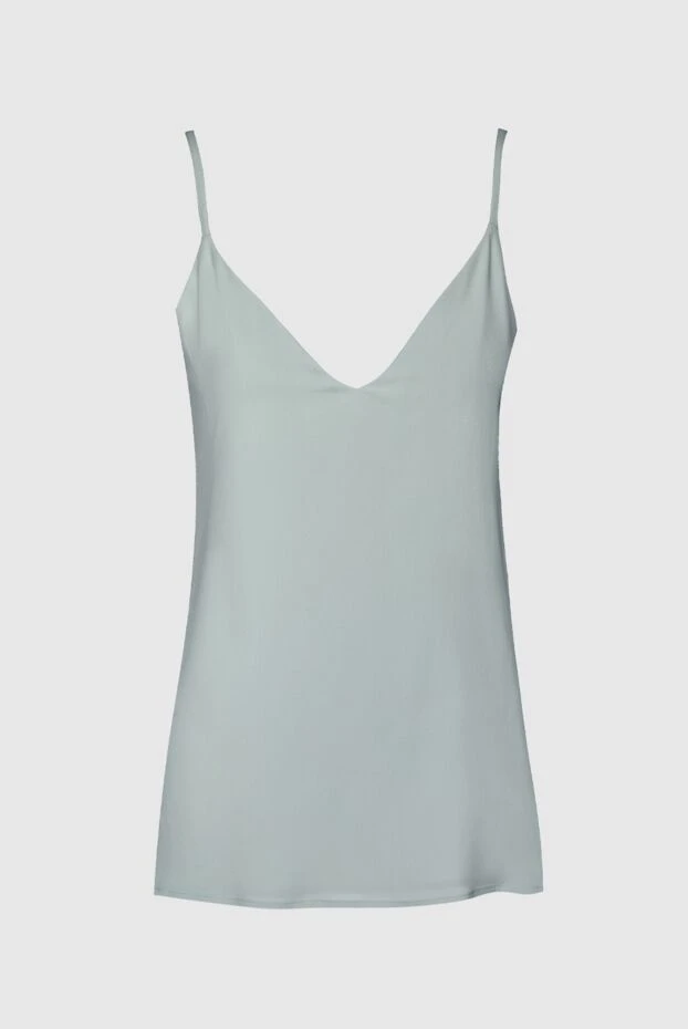 Erika Cavallini woman women's blue acrylic and silk top buy with prices and photos 157632 - photo 1