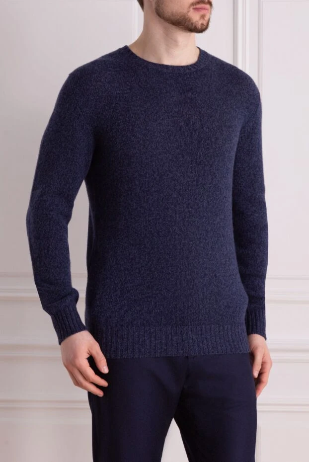 Loro Piana man cardigan for men cashmere blue 180423 - photo 3