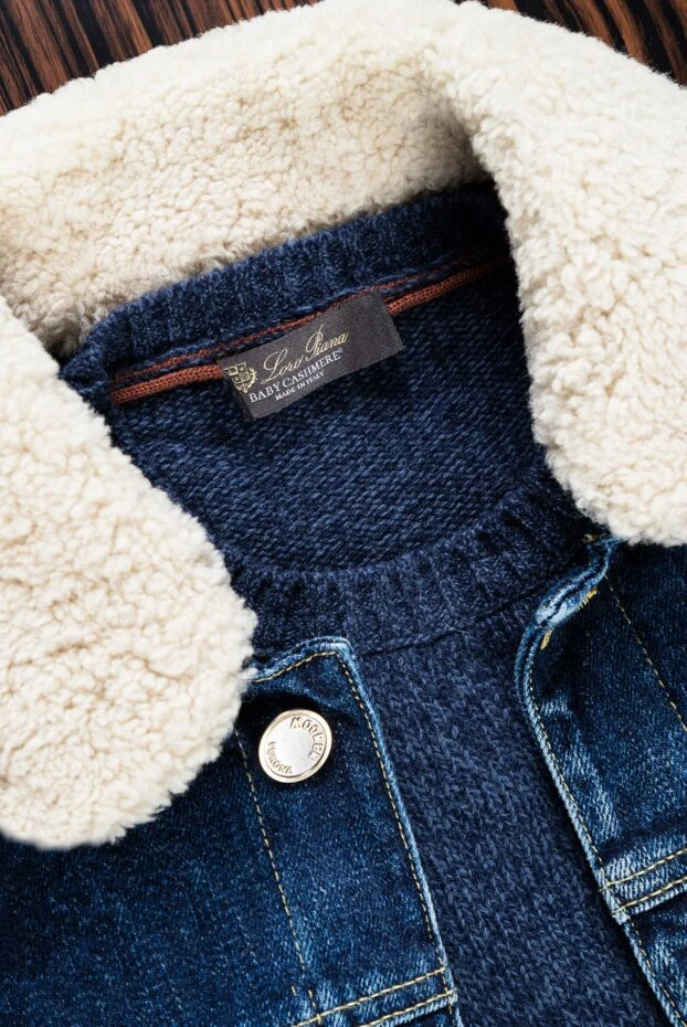 Loro Piana blue melange cashmere jumper for men 157659 - photo 2