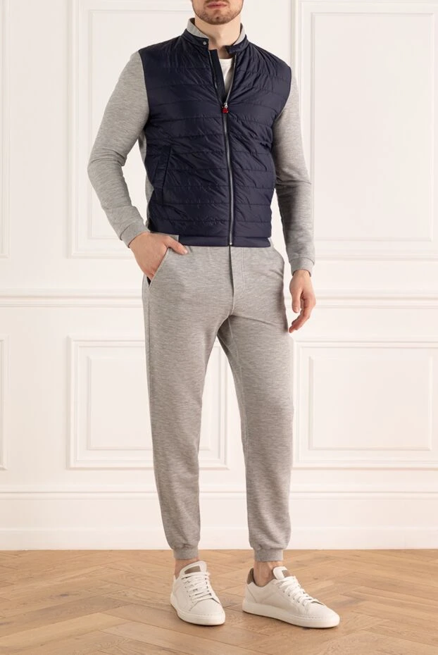Kiton man men's sports suit made of cotton and polyamide, gray buy with prices and photos 157683 - photo 2